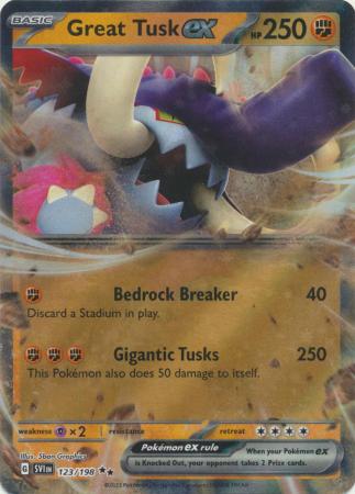 Scarlet & Violet (Base Set) 123/198 Great Tusk ex (Half Art) | Magic Madhouse Scarlet & Violet (Base Set) 123/198 Great Tusk ex (Half Art) | Magic Madhouse