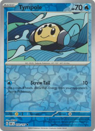 mavin io pokemon cards SV Obsidian Flames 050/197 Tympole (Reverse Holo) When Pokemon Pokemon Card Values