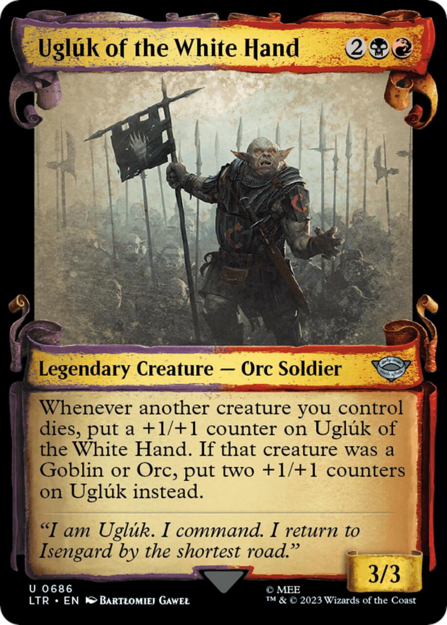 Magic Mathuse Hand Ugluk of the White Hand (Showcase Scroll) (Silver Foil) | Magic Madhouse