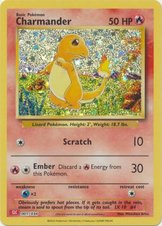 charmander holographic card Pokemon Trading Card Game Scarlet & Violet 151 Promo Charmander #004/165  [Cosmos Holo]