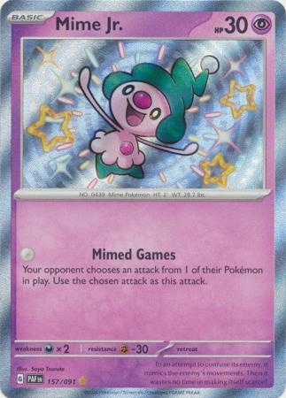 SV Paldean Fates 157/091 Mime Jr. (Holo Shiny)
