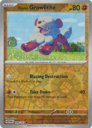 SV Twilight Masquerade 099/167 Hisuian Growlithe (Reverse Holo) | Magic  Madhouse