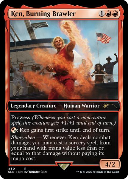 マジック：ザ・ギャザリング 2022 Magic: The Gathering Ken, Burning Ken, Burning Brawler (Secret Lair - Street Fighter) | Magic Madhouse