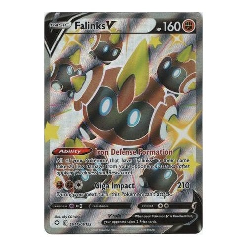 Shining Fates SV115/SV122 Falinks V (Full Art Shiny) | Magic Madhouse Shining Fates SV115/SV122 Falinks V (Full Art Shiny) | Magic Madhouse