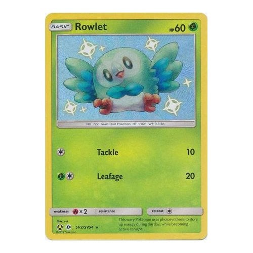 Sun and Moon (Base Set) SV2/SV94 Rowlet (Hidden Fates Shiny Vault Holo) |  Magic Madhouse
