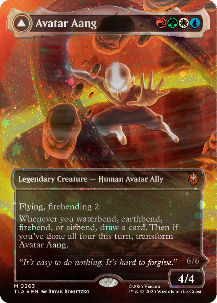 Avatar Aang トレーディングカード Raised Foil Avatar Aang // Aang, Master of Elements (Borderless Raised Foil