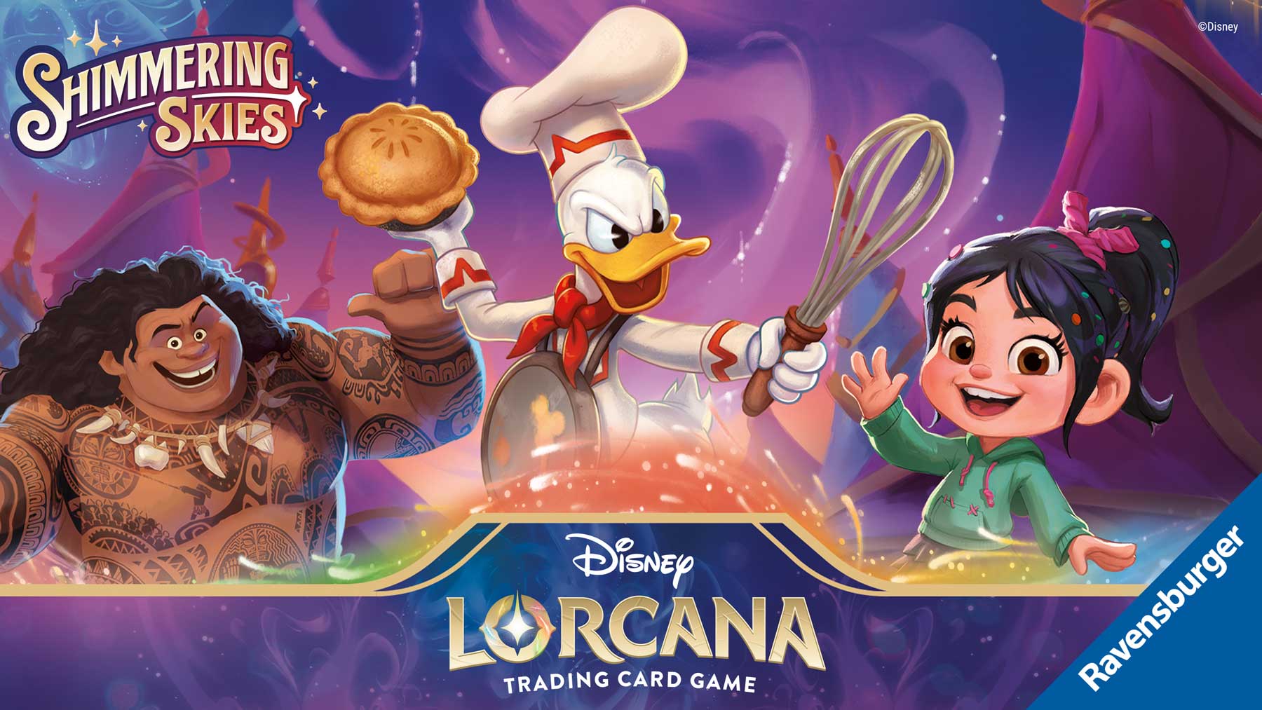 shimmering skies lorcana chase cards Ravensburger Disney TCG: Illumineer's Trove | Secure Card Storage | Includes Booster Packs & Comprehensive Guide | Original Disney Artwork Lorcana Shimmering Skies The First