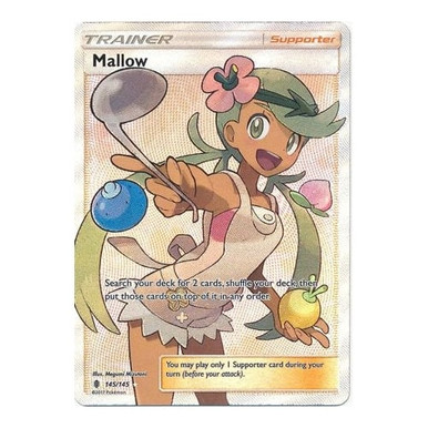 mallow pokemon card & Lana (Full Art) - SM You may play only 1 Supporter card during your turn (before your attack) Limited Ed. Full Art Mallow's