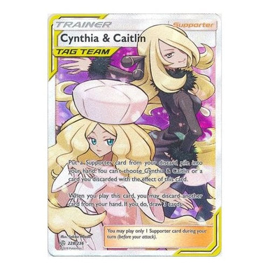 SM Cosmic Eclipse 228/236 Cynthia & Caitlin (Tag Team Full Art