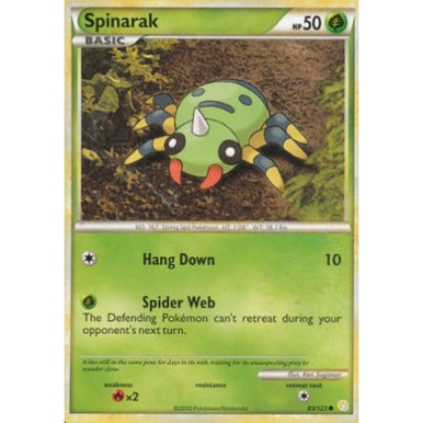 Pokemon HeartGold & SoulSilver 83/123 Spinarak Card | Condition: Good