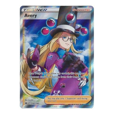 avery pokemon league card - 187/198 - Full Art Ultra Rare - Sword & Shield Perfect for collectors and enthusiasts. Chilling Reign 187/198 Avery (Full