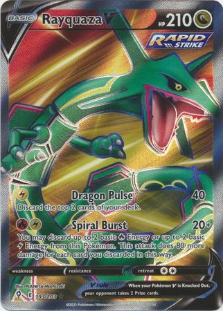 pokemon tcg evolving skies 110 203 rayquaza v card Amazon.com: Rayquaza V - 110/203 - Ultra Rare - Sword & Shield main image 1