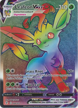 Pokemon S-Chinese 4 Card Lot: Leafeon, Glaceon, Sylveon, Umbreon VMAX HR Rainbow Rare NM