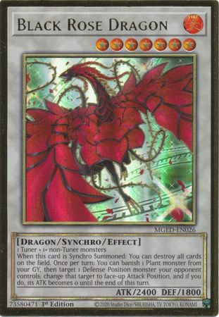 MGED-EN026 Black Rose Dragon (alternate art) | Magic Madhouse