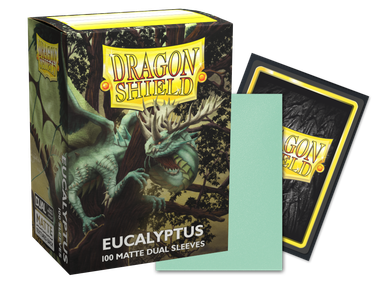 Dragon Shield Dual Matte Sleeves Eucalyptus 'Lehel' (100) in Green/Light Green/Turquoise view 2
