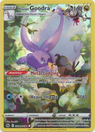 goodra pokemon card price Crown Zenith GG21/GG70 Hisuian (Full Art) Colorless Retreat Cost Pokemon Sword and Shield Crown