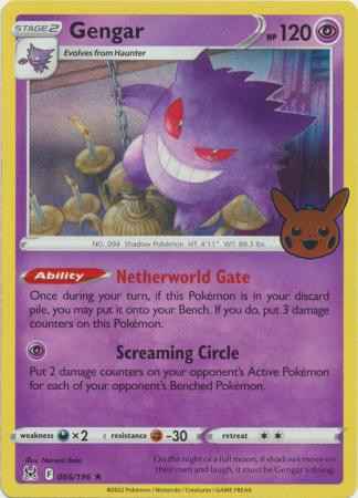 【PSA6】1997シールダス gengar slowpoke etc SWSH Lost Origin 066/196 Gengar (Pikachu Pumpkin Holo Stamp