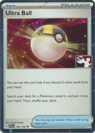 Scarlet & Violet (Base Set) 196/198 Ultra Ball (Prize Pack League Promo  Cosmo Holo) | Magic Madhouse