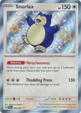 SV Paldean Fates 202/091 Snorlax (Holo Shiny) | Magic Madhouse SV Paldean Fates 202/091 Snorlax (Holo Shiny) | Magic Madhouse