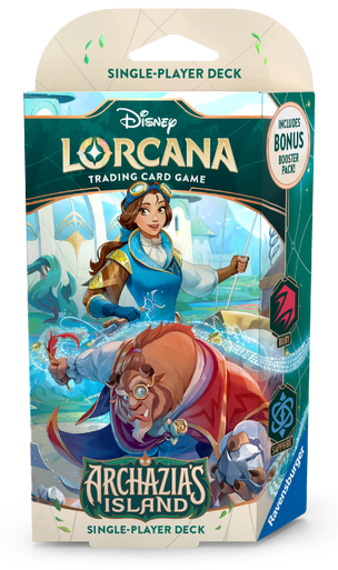 lorcana red green starter deck Disney TCG - Set 13 Attack of the Vine start rulebook for easy set Disney Lorcana TCG 2-Player Starter