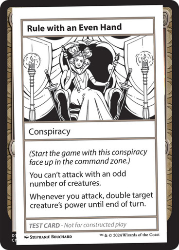 Magic Mathuse Hand Rule with an Even Hand (Playtest Card - Mystery Booster 2) | Magic Madhouse