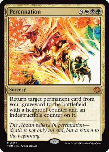Magic: The Gathering Perennation Tarkir: Dragonstorm | Condition: Multicolor used