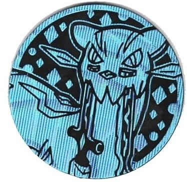 Pokemon & Black Line Pattern Oversized Chien-Pao Coin in Blue