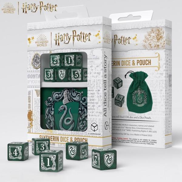 Q Workshop Harry Potter Dice & Pouch Set: Slytherin