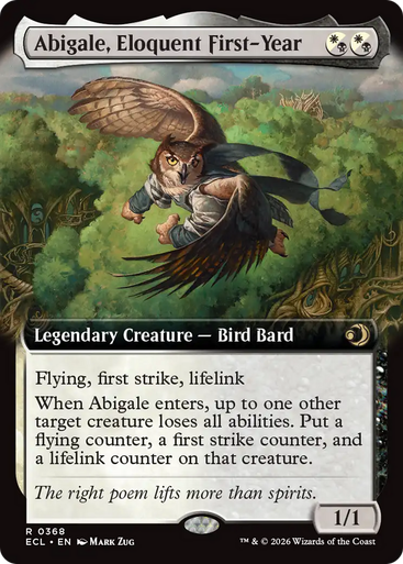 Abigale, Eloquent First-Year (Extended Art) | Lorwyn Eclipsed、Magic: The Gathering、kayou