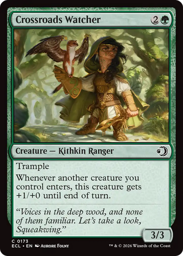 Magic: The Gathering Crossroads Watcher Lorwyn Eclipsed Card in Green | Condition: Mint / Near Mint