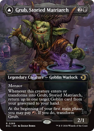 Grub, Storied Matriarch // Grub, Notorious Auntie (Borderless Foil) | Lorwyn Eclipsed、Magic: The Gathering、kayou