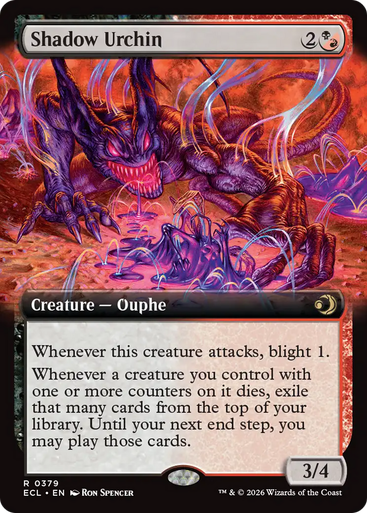 Shadow Urchin (Extended Art Foil) | Lorwyn Eclipsed、Magic: The Gathering、kayou