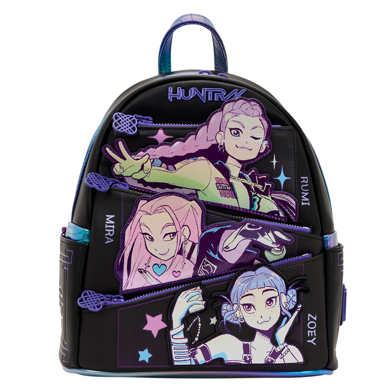 Loungefly KPop Demon Hunters: HUNTR/X Mini Backpack with Photo Card Charm