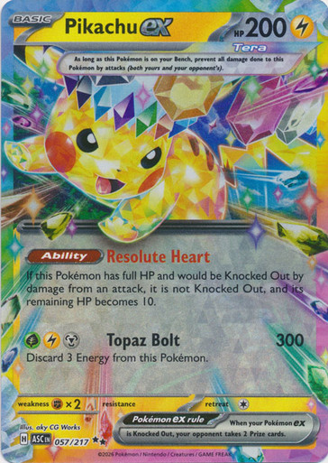 ME Ascended Heroes 057/217 Pikachu ex (Half Art)、Pokemon、kayou