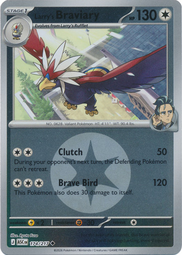 ME Ascended Heroes 174/217 Larry's Braviary (Reverse Holo ENERGY SYMBOL)、Pokemon、kayou