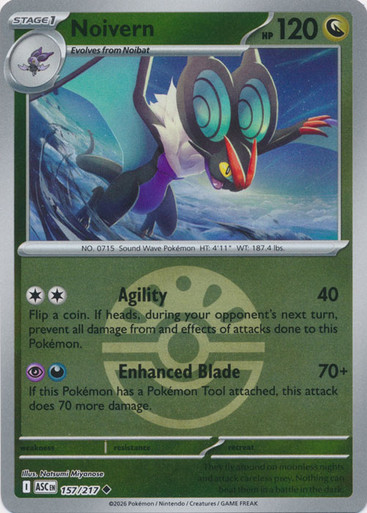 ME Ascended Heroes 157/217 Noivern (Reverse Holo BALL SYMBOL)、Pokemon、kayou