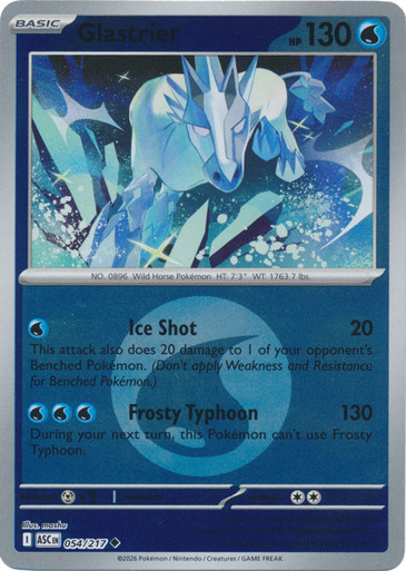 ME Ascended Heroes 054/217 Glastrier (Reverse Holo ENERGY SYMBOL)、Pokemon、kayou