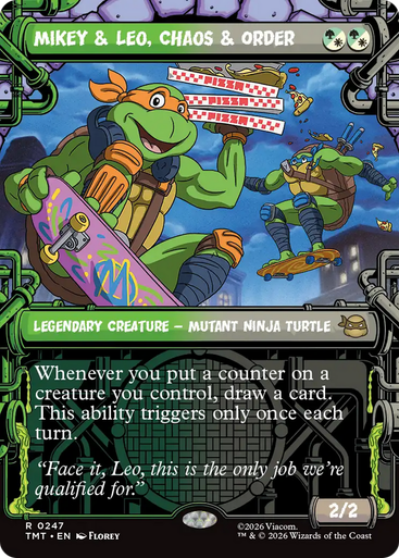 Mikey & Leo, Chaos & Order (Showcase Frame) | Teenage Mutant Ninja Turtles、Magic: The Gathering、kayou