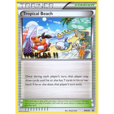 Black & White Promo BW28 Tropical Beach Worlds 2011、Pokemon、kayou