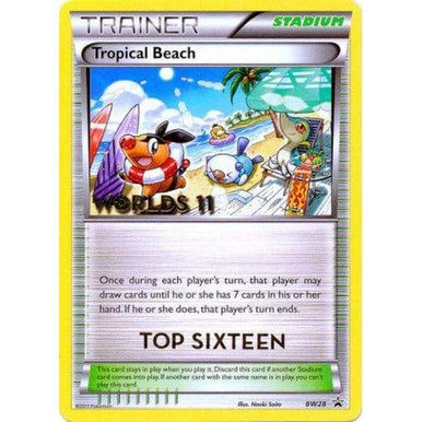 Black & White Promo BW28 Tropical Beach Worlds 2011 (Top 16 Stamp)、Pokemon、kayou