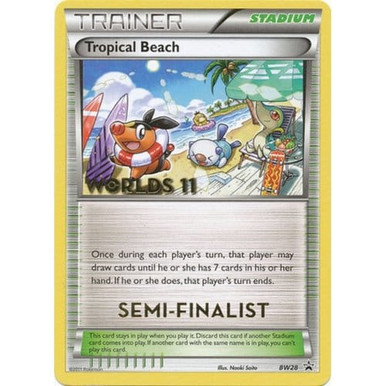 Black & White Promo BW28 Tropical Beach Worlds 2011 (Semi Finalist Stamp)、Pokemon、kayou