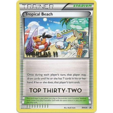 Black & White Promo BW28 Tropical Beach Worlds 2011 (Top 32 Stamp)、Pokemon、kayou