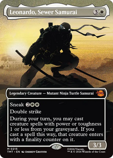 Leonardo, Sewer Samurai (Borderless Silhouette Foil) | Teenage Mutant Ninja Turtles、Magic: The Gathering、kayou