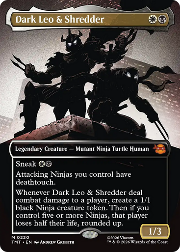 Dark Leo & Shredder (Borderless Silhouette Foil) | Teenage Mutant Ninja Turtles、Magic: The Gathering、kayou