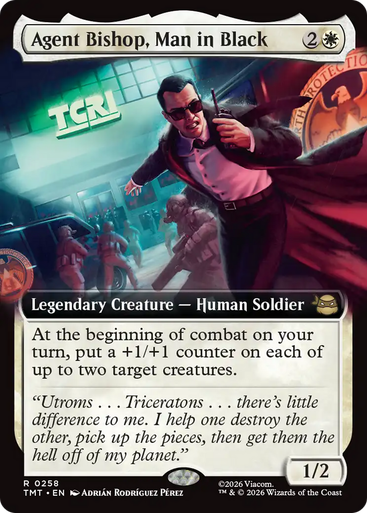 Agent Bishop, Man in Black (Extended Art Foil) | Teenage Mutant Ninja Turtles、Magic: The Gathering、kayou