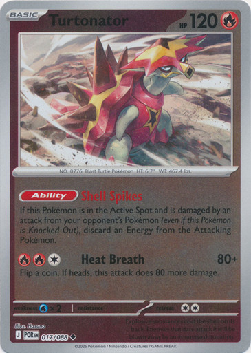 ME Perfect Order 017/088 Turtonator (Reverse Holo)、Pokemon、kayou