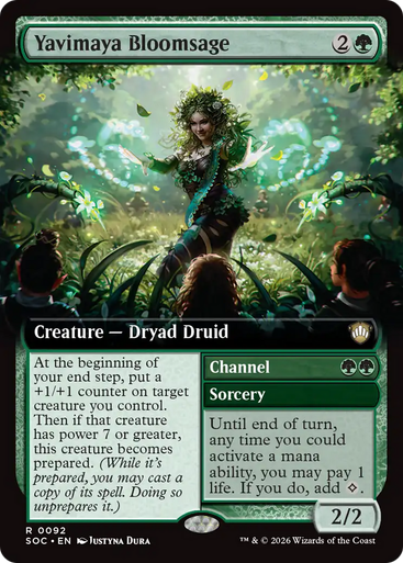 Yavimaya Bloomsage // Channel (Extended Art) | Secrets of Strixhaven Commander、Magic: The Gathering、kayou