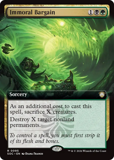 Immoral Bargain (Extended Art) | Secrets of Strixhaven Commander、Magic: The Gathering、kayou