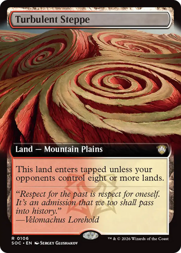 Turbulent Steppe (Extended Art) | Secrets of Strixhaven Commander、Magic: The Gathering、kayou