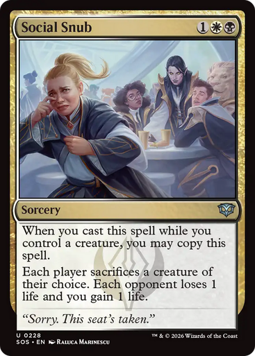 Social Snub (Foil) | Secrets of Strixhaven、Magic: The Gathering、kayou
